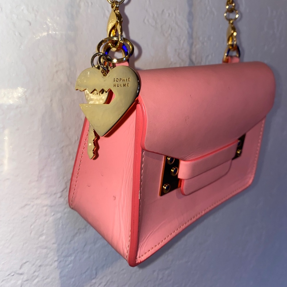 Sophie Hulme Nano Milner crossbody pink/salmon